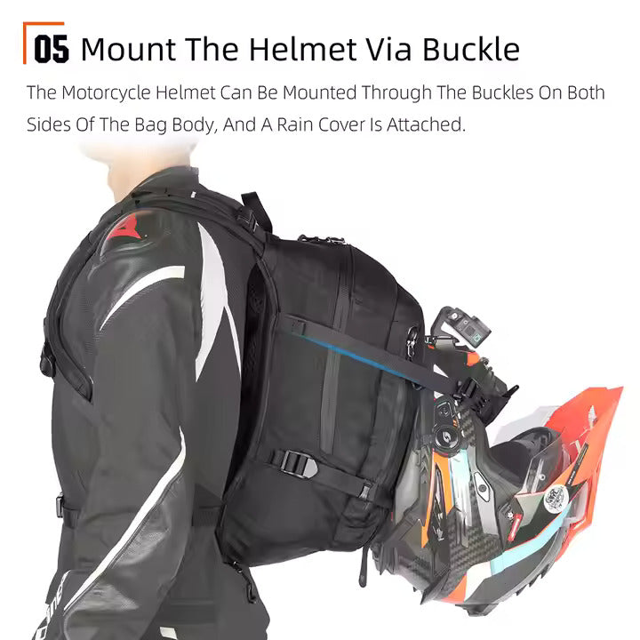 Rhinowalk Mechanic X 23 liter Magnetic Motorcycle Cycling Backpack Durable Bike Riding Adventure Backpack with Molly System MJX2005